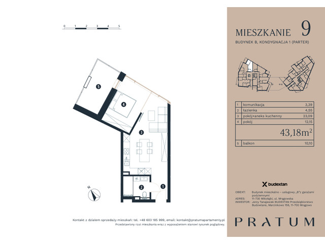 Mieszkanie w inwestycji Pratum Apartamenty Etap I, symbol M9 » nportal.pl
