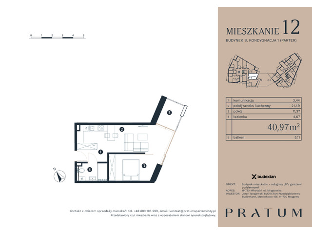 Mieszkanie w inwestycji Pratum Apartamenty Etap I, symbol M12 » nportal.pl
