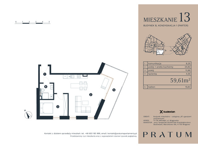 Mieszkanie w inwestycji Pratum Apartamenty Etap I, symbol M13 » nportal.pl