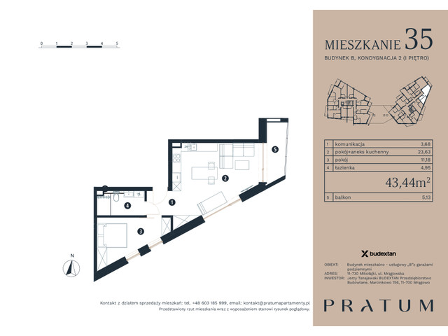 Mieszkanie w inwestycji Pratum Apartamenty Etap I, symbol M35 » nportal.pl