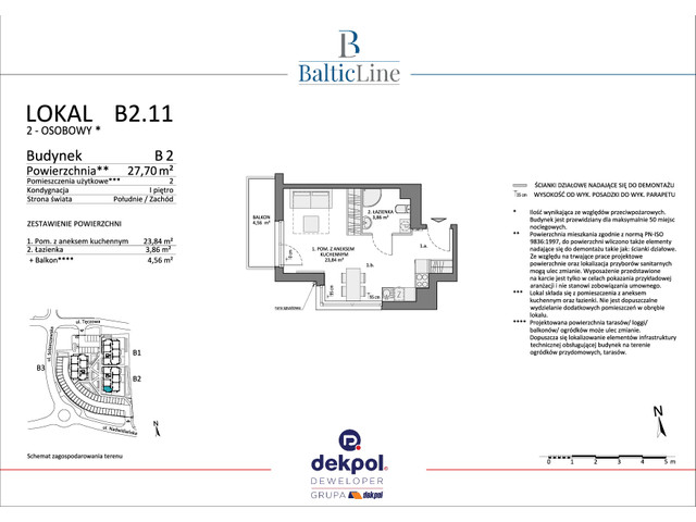 Mieszkanie w inwestycji Baltic Line, symbol B2.11 » nportal.pl