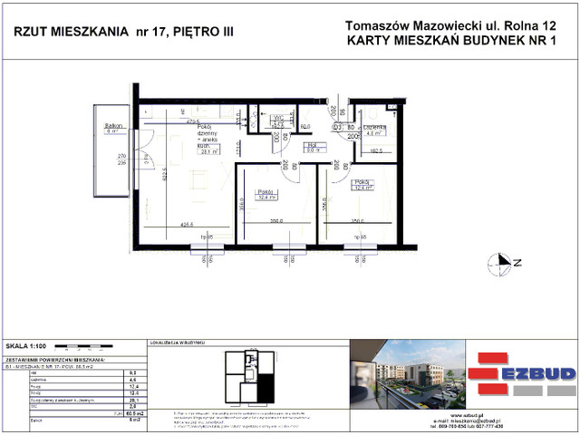 Mieszkanie w inwestycji Rolna 8/14 etap II, symbol B1/17 » nportal.pl