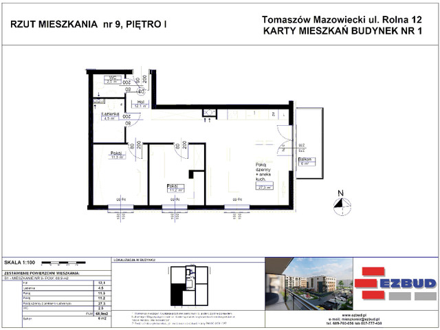 Mieszkanie w inwestycji Rolna 8/14 etap II, symbol B1/9 » nportal.pl