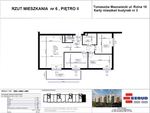 Mieszkanie w inwestycji Rolna 8/14 etap II, symbol B3B/6 » nportal.pl