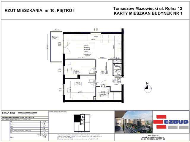 Mieszkanie w inwestycji Rolna 8/14 etap II, symbol B1/10 » nportal.pl