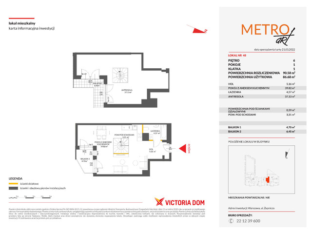 Mieszkanie w inwestycji METRO ART, symbol M.48 » nportal.pl