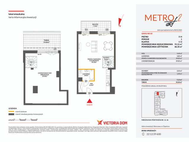 Mieszkanie w inwestycji METRO ART, symbol 2M.83 » nportal.pl