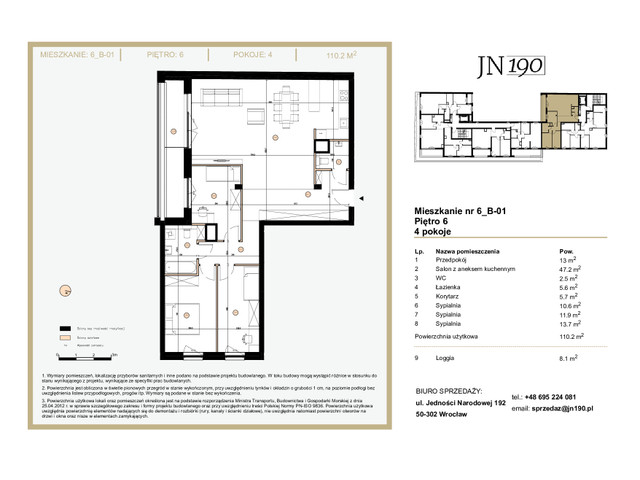 Mieszkanie w inwestycji JN190 Centrum Twojego Miasta, symbol B6-01 » nportal.pl