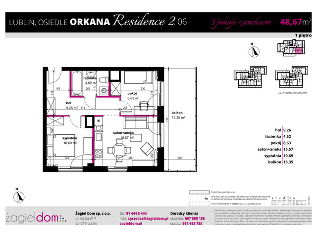 Mieszkanie w inwestycji ORKANA RESIDENCE II, symbol D-LO2-LM-06 » nportal.pl