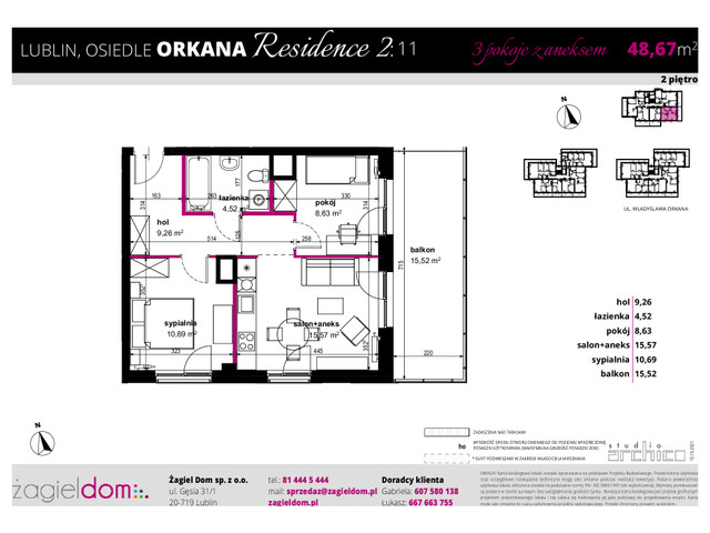 Mieszkanie w inwestycji ORKANA RESIDENCE II, symbol D-LO2-LM-11 » nportal.pl