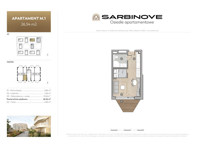 Mieszkanie w inwestycji Sarbinove Osiedle Apartamentowe, budynek Rezerwacja, symbol A2.M.1 » nportal.pl
