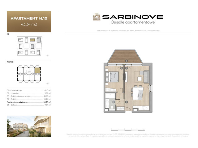 Mieszkanie w inwestycji Sarbinove Osiedle Apartamentowe, symbol A2.M.10 » nportal.pl