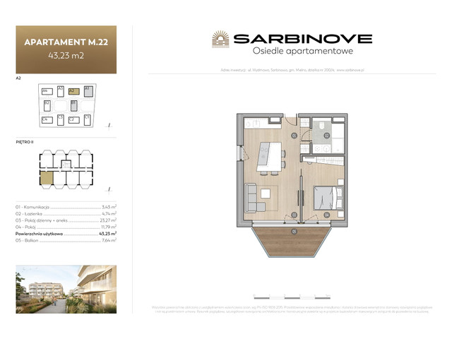 Mieszkanie w inwestycji Sarbinove Osiedle Apartamentowe, symbol A2.M.22 » nportal.pl