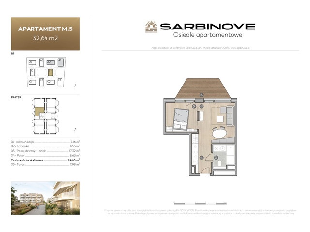 Mieszkanie w inwestycji Sarbinove Osiedle Apartamentowe, budynek Rezerwacja, symbol B1.M.5 » nportal.pl
