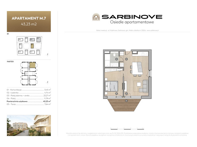 Mieszkanie w inwestycji Sarbinove Osiedle Apartamentowe, symbol B1.M.7 » nportal.pl