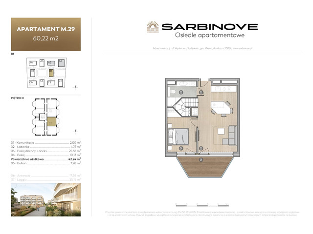 Mieszkanie w inwestycji Sarbinove Osiedle Apartamentowe, budynek Rezerwacja, symbol B1.M.29 » nportal.pl