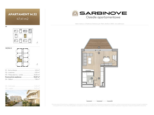 Mieszkanie w inwestycji Sarbinove Osiedle Apartamentowe, symbol B1.M.32 » nportal.pl