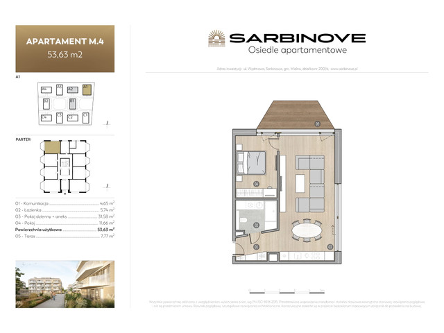 Mieszkanie w inwestycji Sarbinove Osiedle Apartamentowe, symbol A1.M.4 » nportal.pl