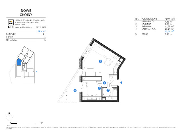 Mieszkanie w inwestycji Choiny 3, symbol B1.5 » nportal.pl