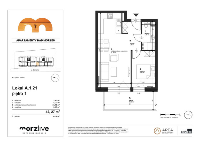 Mieszkanie w inwestycji Morzlive, symbol A.1.21 » nportal.pl