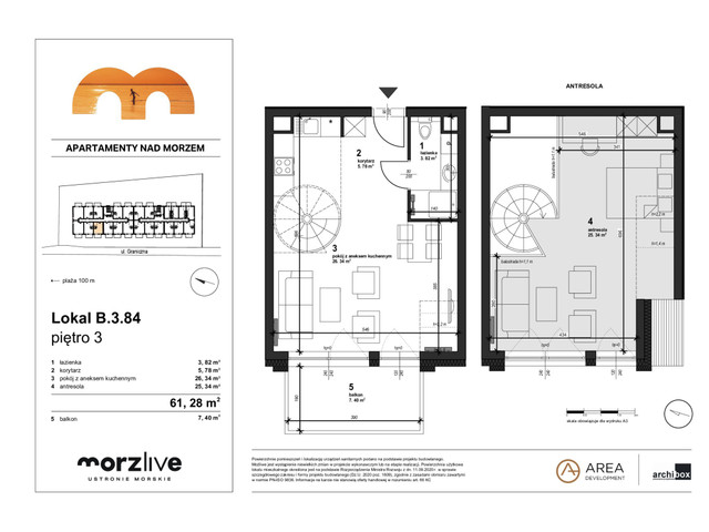 Mieszkanie w inwestycji Morzlive, budynek z antresolą, symbol B.3.84 » nportal.pl
