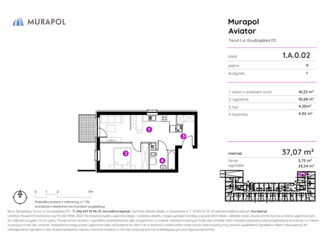 Mieszkanie w inwestycji Murapol Aviator, symbol 1.A.0.02 » nportal.pl