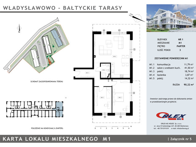 Mieszkanie w inwestycji Władysławowo Bałtyckie Tarasy, symbol M1 » nportal.pl