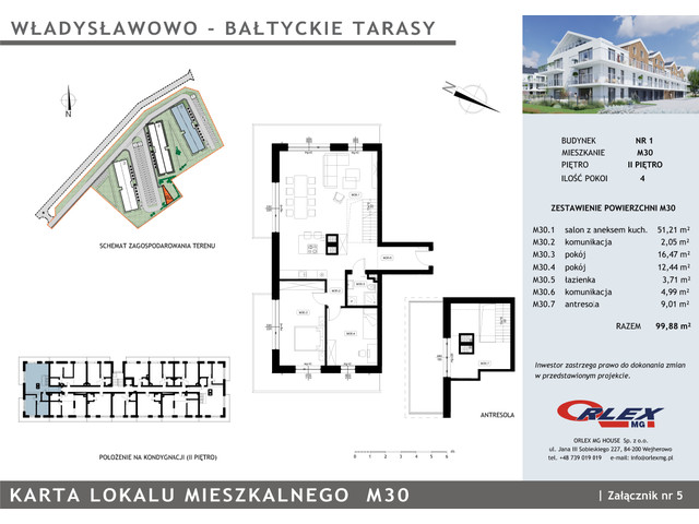 Mieszkanie w inwestycji Władysławowo Bałtyckie Tarasy, symbol M30 » nportal.pl
