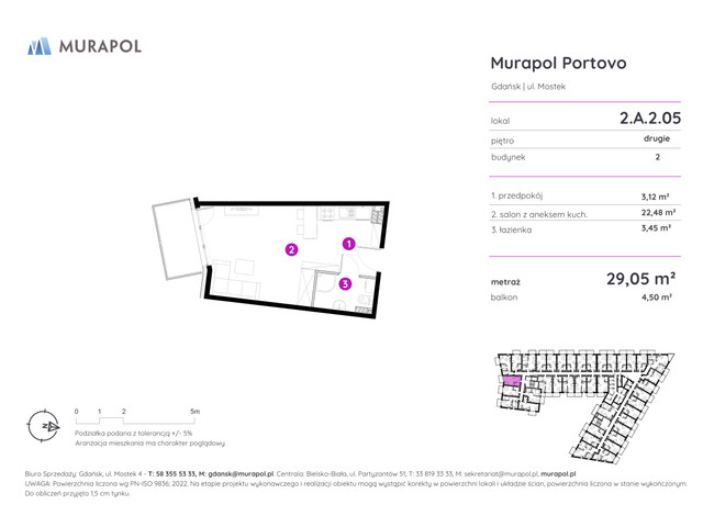 Mieszkanie w inwestycji Murapol Portovo, symbol 2.A.2.05 » nportal.pl