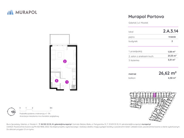 Mieszkanie w inwestycji Murapol Portovo, symbol 2.A.3.14 » nportal.pl