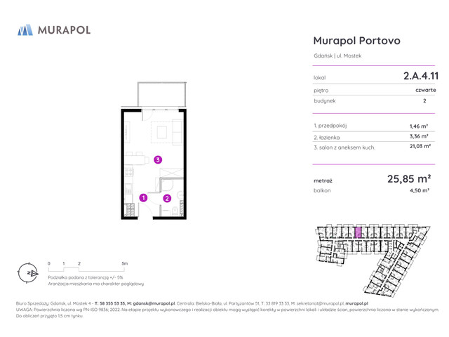 Mieszkanie w inwestycji Murapol Portovo, symbol 2.A.4.11 » nportal.pl