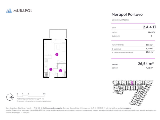 Mieszkanie w inwestycji Murapol Portovo, symbol 2.A.4.13 » nportal.pl