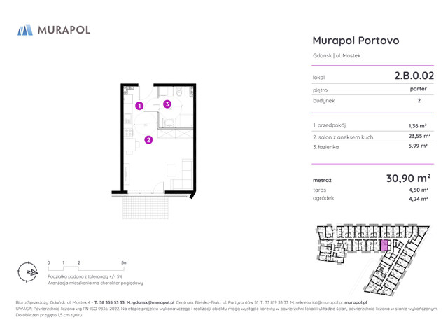 Mieszkanie w inwestycji Murapol Portovo, symbol 2.B.0.02 » nportal.pl