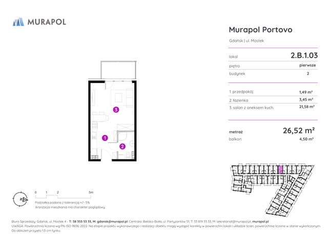 Mieszkanie w inwestycji Murapol Portovo, symbol 2.B.1.03 » nportal.pl