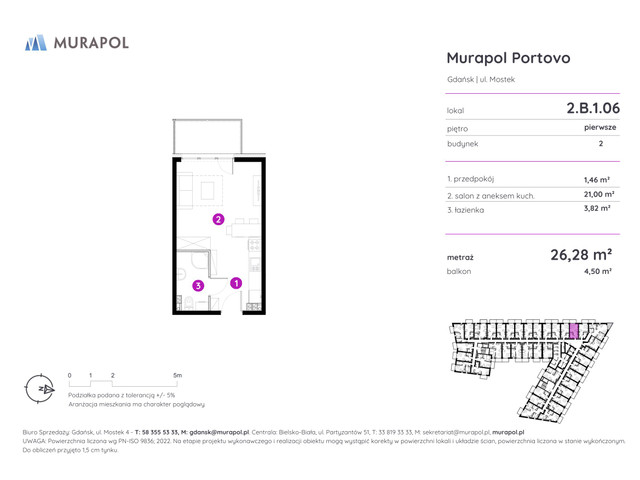 Mieszkanie w inwestycji Murapol Portovo, symbol 2.B.1.06 » nportal.pl