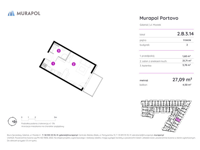 Mieszkanie w inwestycji Murapol Portovo, symbol 2.B.3.14 » nportal.pl