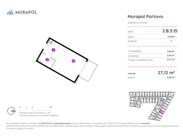 Mieszkanie w inwestycji Murapol Portovo, symbol 2.B.3.15 » nportal.pl