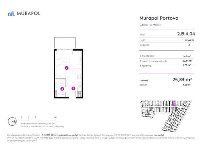 Mieszkanie w inwestycji Murapol Portovo, symbol 2.B.4.04 » nportal.pl