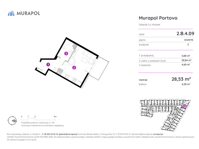 Mieszkanie w inwestycji Murapol Portovo, symbol 2.B.4.09 » nportal.pl