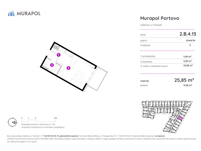 Mieszkanie w inwestycji Murapol Portovo, symbol 2.B.4.13 » nportal.pl