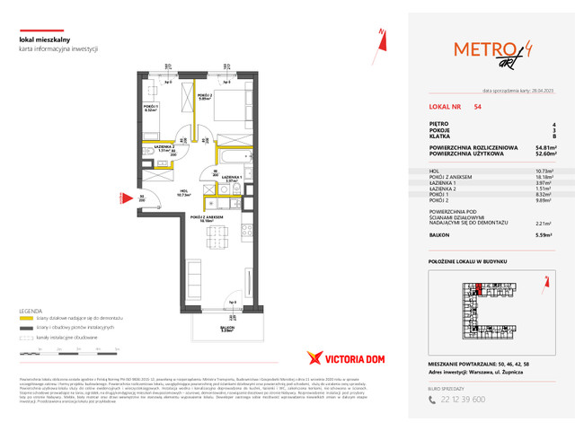 Mieszkanie w inwestycji METRO ART, symbol 4M.54 » nportal.pl