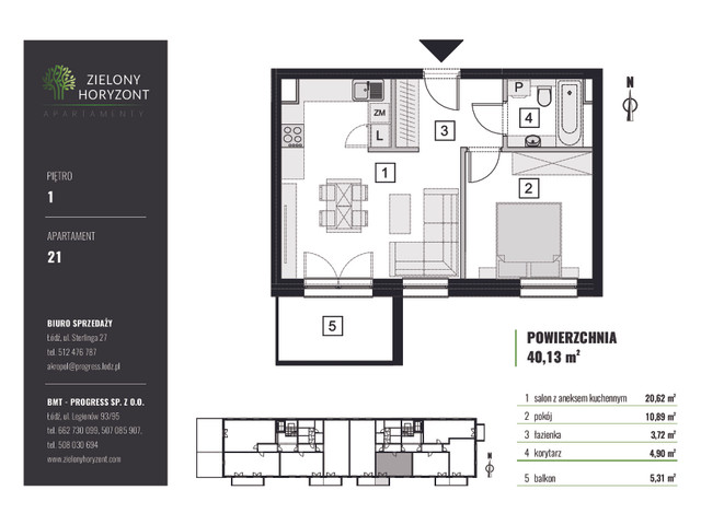 Mieszkanie w inwestycji APARTAMENTY ZIELONY HORYZONT, symbol M.21 » nportal.pl