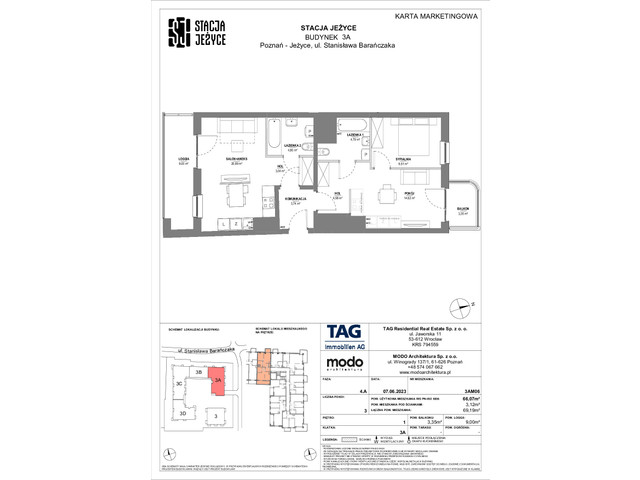 Mieszkanie w inwestycji Stacja Jeżyce, symbol 3AM06 » nportal.pl