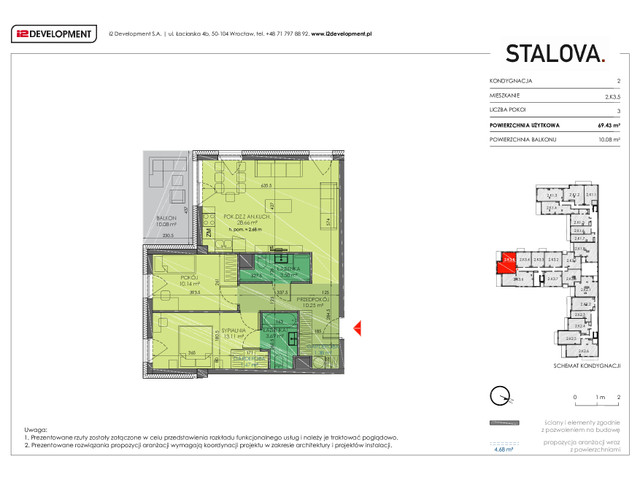 Mieszkanie w inwestycji Stalova, symbol 2.K3.5 » nportal.pl