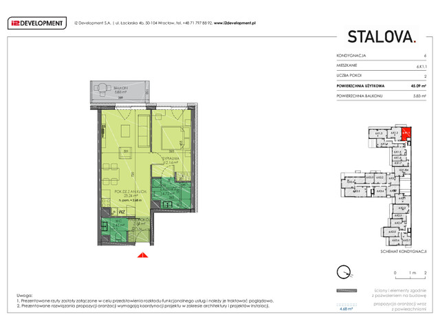 Mieszkanie w inwestycji Stalova, symbol 6.K1.1 » nportal.pl
