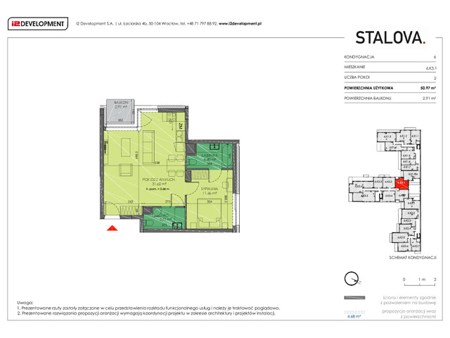 Mieszkanie w inwestycji Stalova, symbol 6.K3.1 » nportal.pl