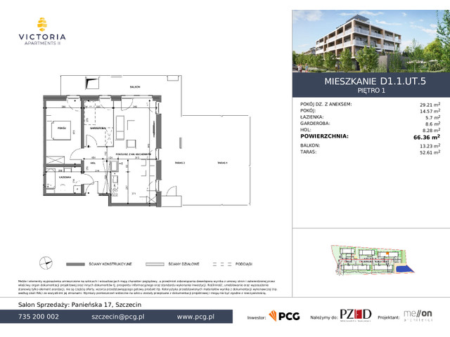 Mieszkanie w inwestycji Victoria Apartments 2, symbol D1.1.UT.5 » nportal.pl