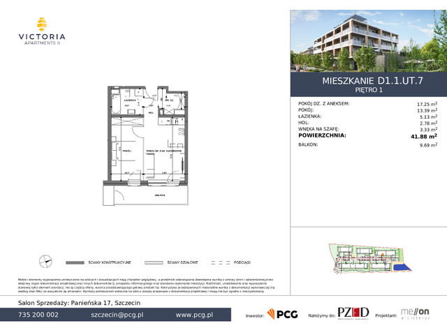 Mieszkanie w inwestycji Victoria Apartments 2, symbol D1.1.UT.7 » nportal.pl