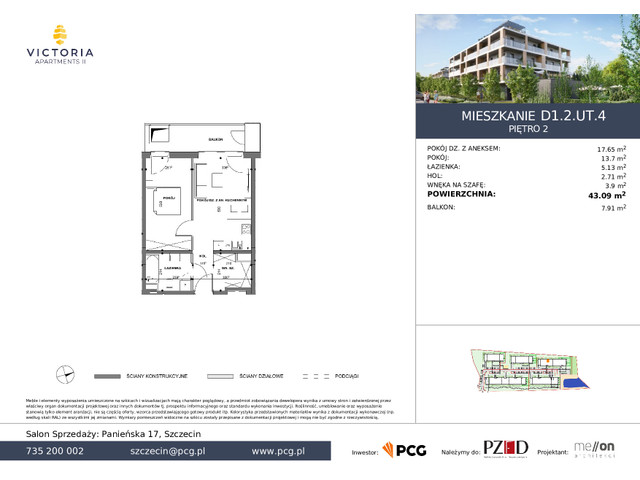 Mieszkanie w inwestycji Victoria Apartments 2, symbol D1.2.UT.4 » nportal.pl