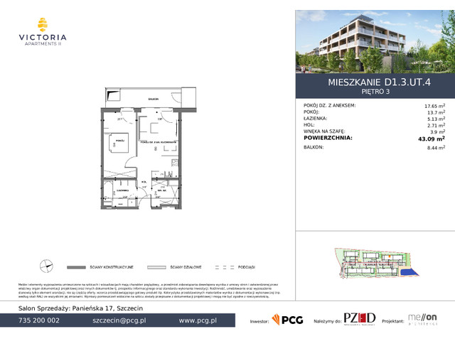 Mieszkanie w inwestycji Victoria Apartments 2, symbol D1.3.UT.4 » nportal.pl